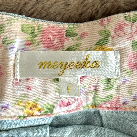 liz lisa esque light denim mini skirt size F Japan - Picture 4 of 5